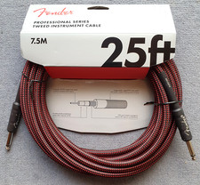 Fender&reg; Cable Professional Series Instrument Cable 7.5m Red Tweed