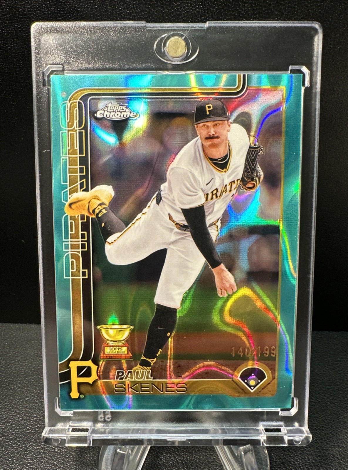 2025 Topps Chrome Paul Skenes Aqua Lava Refractor /199 #300 Pittsburg Pirates