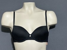 Thirdlove Lace Detail T Shirt Bra 32C Black Underwired Lightly Lined