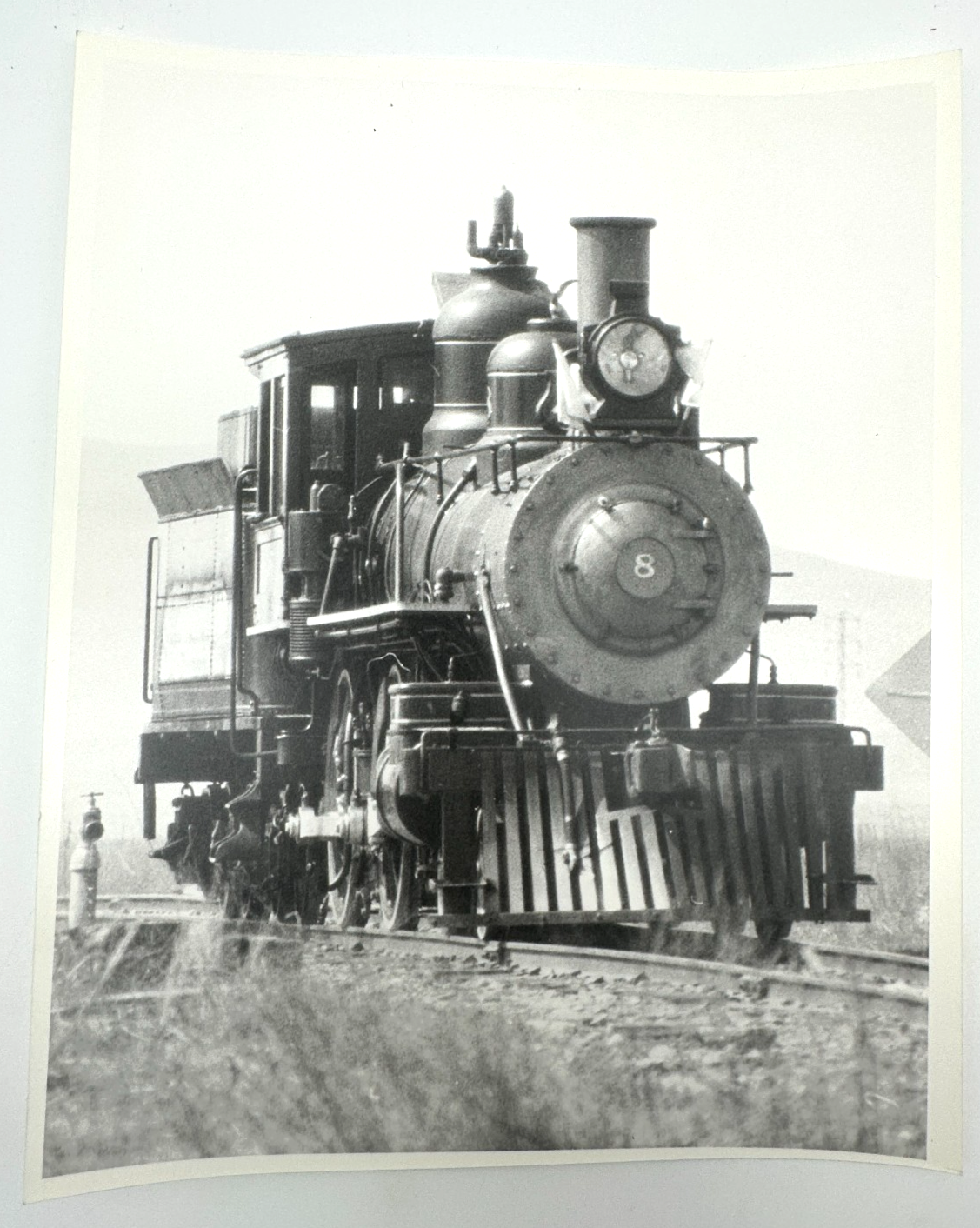 Vintage 1979 Rural California Train Scene Steam Era Kodak Print