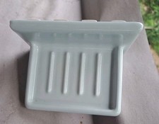 De colección Espuma de Mar Espuma de Mar Verde Cerámica Jabonera Soporte 3"x5" BM Turquesa Niebla Nuevo de Lote Antiguo