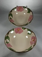 FRANCISCAN DESERT ROSE  2 DESSERTS BOWLS 6" DIAMETER.