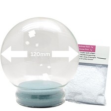 Bastel Schneekugel Ersatzglas m. 1 x Schnee | DIY Bastelglas | Schneekugel re...