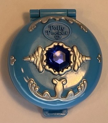 Vintage 1992 Polly Pocket Jeweled Palace Under Sea Adventure Blue Compact Only