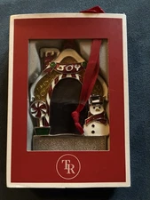 Things Remembered Enameled Gingerbread House Photo Frame Ornament Engravable New