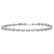 White Moissanite Tennis Bracelet For Women in 925 Sterling Silver | 1.76 Cttw |