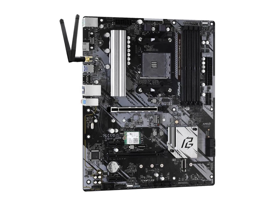 ASRock B550 Phantom Gaming 4/ac AM4 AMD B550 ATX AMD Motherboard - Image 4 of 4