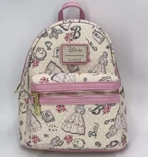 Belle Loungefly Beauty And The Beast Disney 2023 Mini Backpack Pink TV Movie