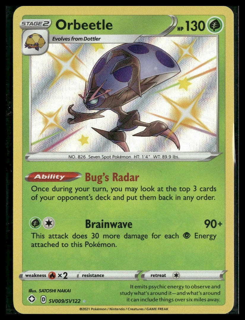 Shining Fates: Shiny Vault #SV009/SV122 Orbeetle