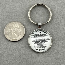 Granddaughter Grandmother Wish You Strength Heartfelt Message Keychain 64546