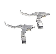 Free-fly 1 Pair Universal Full Aluminum Alloy Bicycle Brake Handle Silver