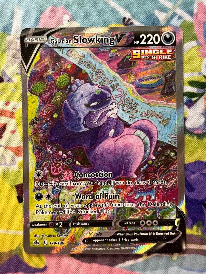 Galarian Slowking V - 179/198, Chilling Reign Full Alternate Art Pokemon Card NM