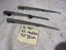 Three Jaguar Xk140 Xk150 Chrome Front Fender Top Trim Spears Used Vintage