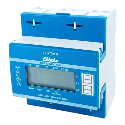 Eltako DSZ12WD-3x5A Wandlerzähler mit Display mit MID Zulassung / 28305112