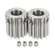 2Pcs 1 Mod 14T Spur Gear 8mm Bore 304 Stainless Steel RC Car Pinion Gear 