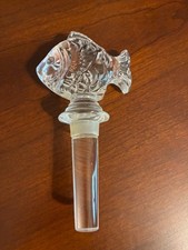 Bouchon de bouteille à vin en verre cristal transparent en forme de poisson