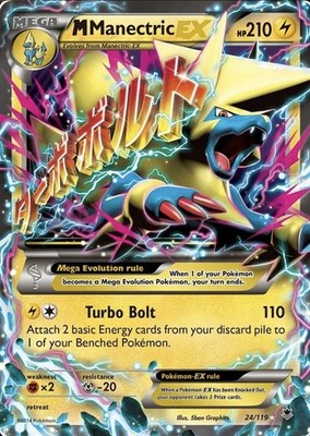 The Pokémon Company M Manectric EX 24/119 XY Phantom Forces Holo UR 210 HP