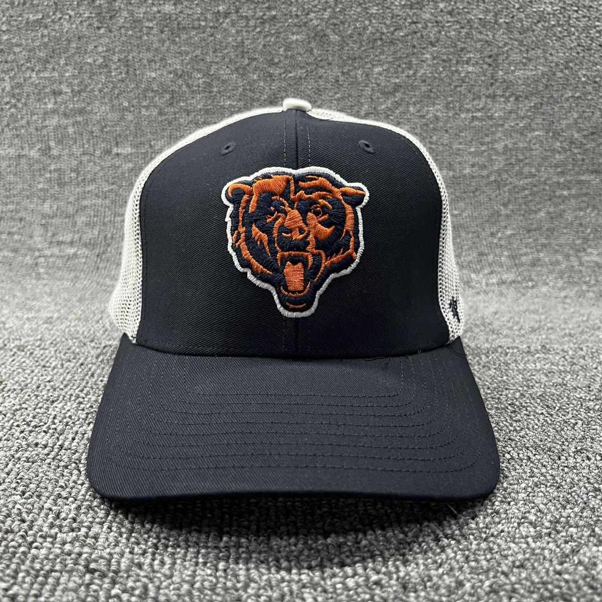 Chicago Bears '47 Brand Trawler Trucker Hat Navy White Mesh Adjustable Cap