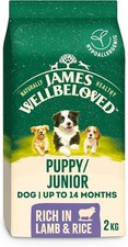 James Wellbeloved Puppy Hypoallergenic Dry Dog Food Lamb & Rice 2kg 6.76 per kilo