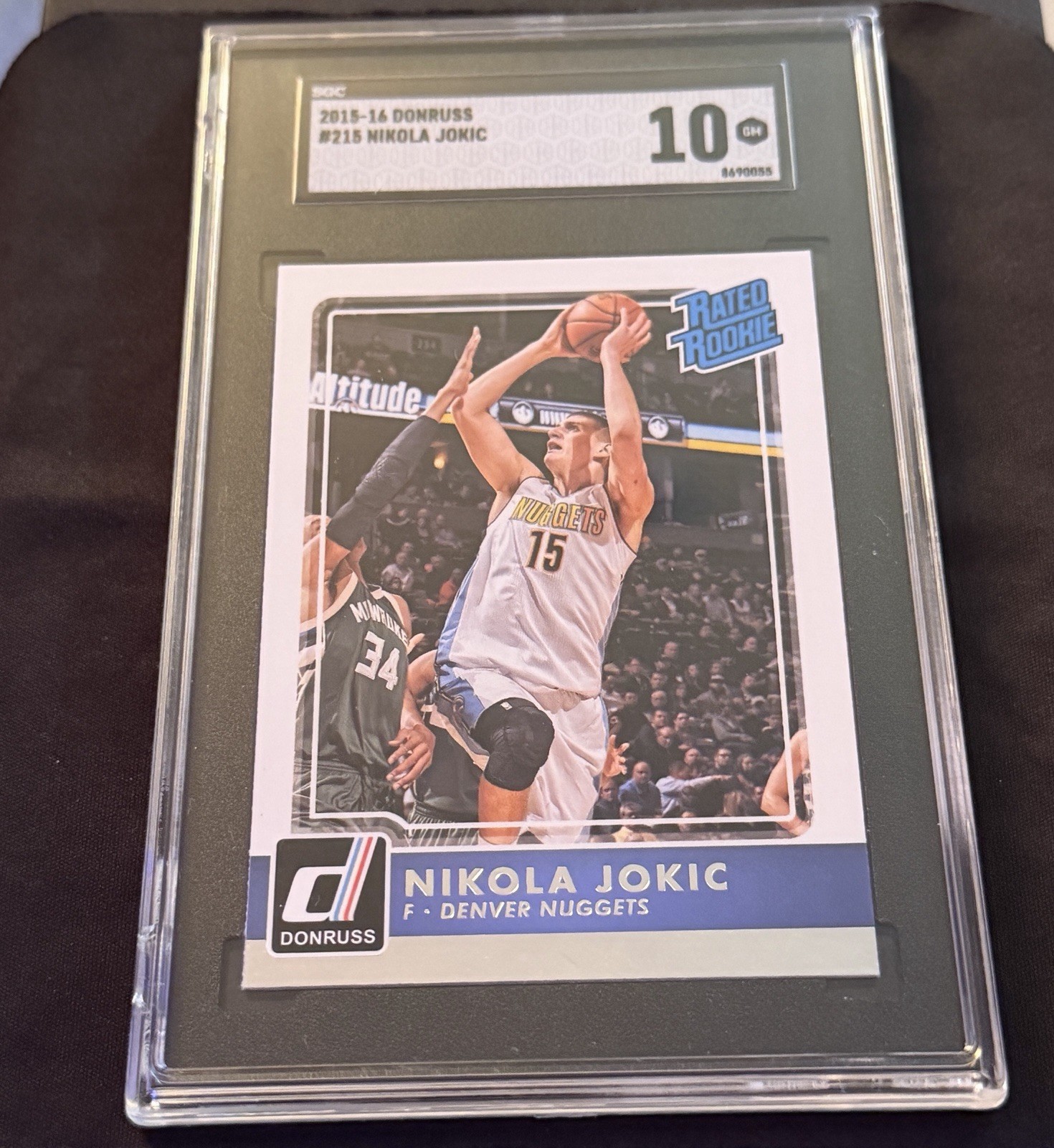 Panini 2015-16 Donruss Nikola Jokić #215 Rated Rookie SGC 10 Denver Nuggets