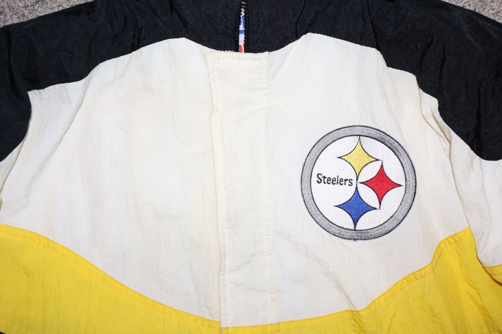 Vintage 90s Pittsburgh Steelers Apex One Hooded Puffer Jacket Men's Medium