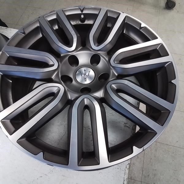 2017 MASERATI GHIBLI 17 INCH FRONT OEM USED WHEEL B CONDITION GRAY 7 DBL SPOKES