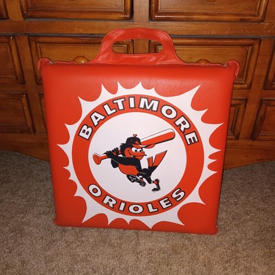 Vintage Baltimore Orioles Seat Cushion RPS Auto Parts Raytex 12x12 80s 90s Rare