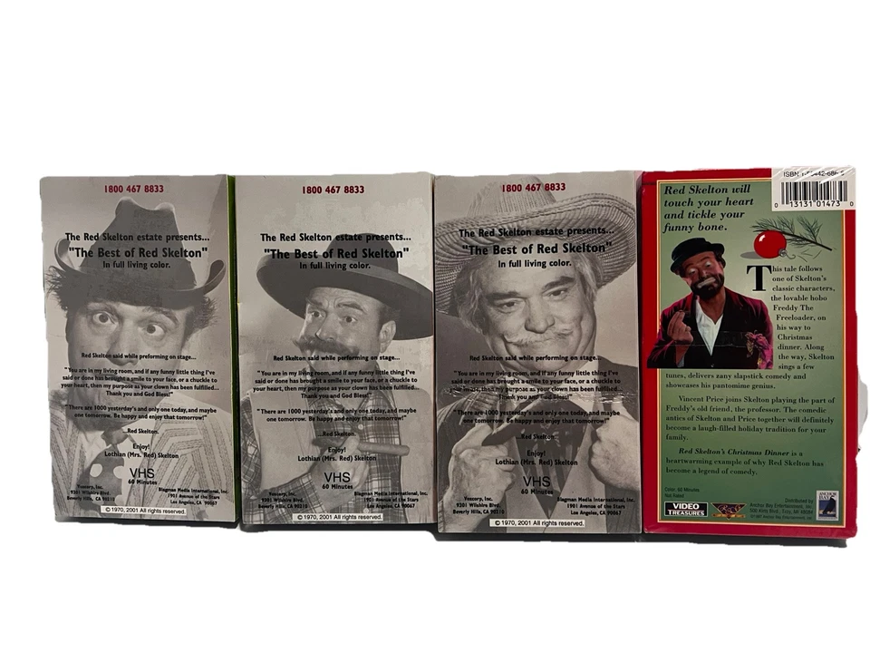 The Best Of Red Skelton w/Christmas Special 4-VHS Set Brand New Sealed - Image 2 of 4