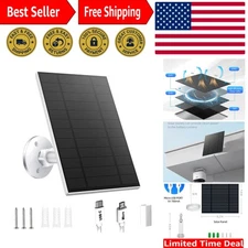 Weatherproof Solar Panel for Security Cameras - 5W Power with Adjustable Mount
