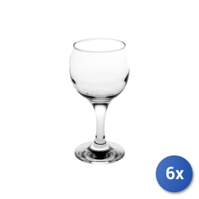 6x Weingläser Glas Modell Bistro Vino, 22,5Cl, Durchsichtig