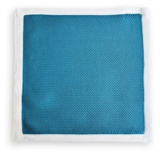 Frederick Thomas knitted pocket square handkerchief in teal turquoise
