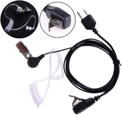 6 Pack Earpiece Headsets With Microphone - Two-Wire Communication Headsets