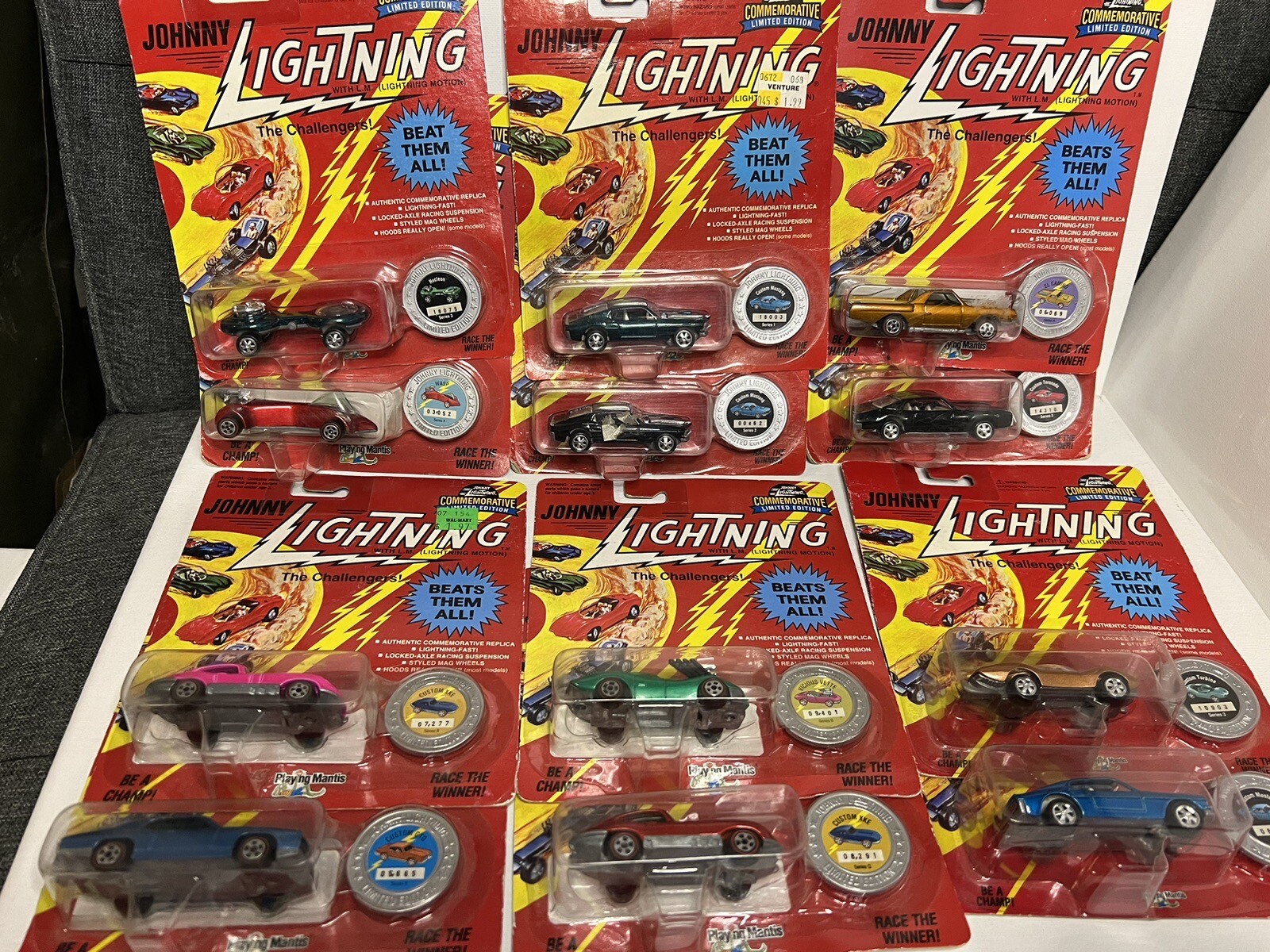 Johnny Lightning vintage cars, lot of 12 Cars “collection” fire deal