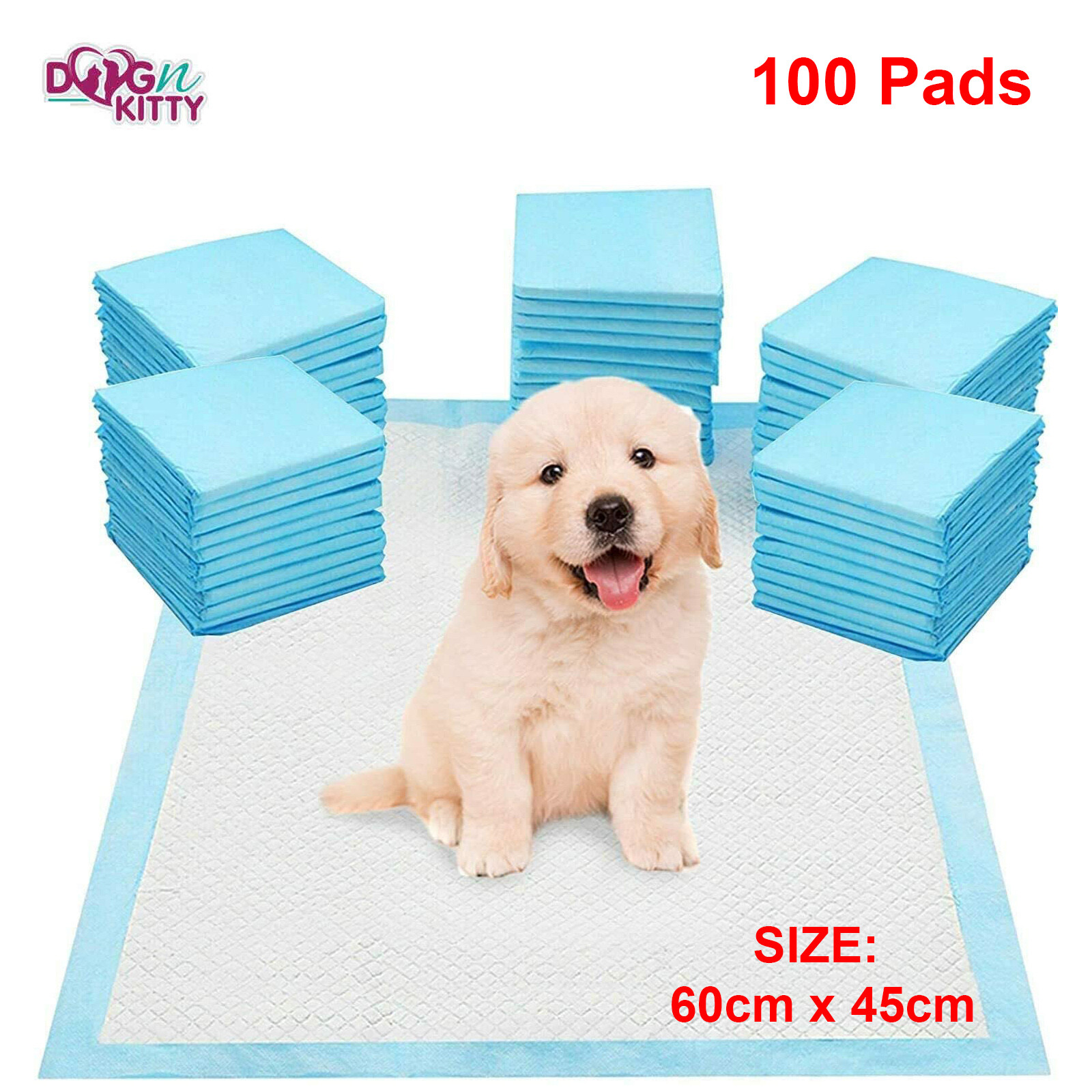 100 Puppy Training Trainer 6 Layers Pads Toilet Pee Wee Poo Dog Pet Cat Mats