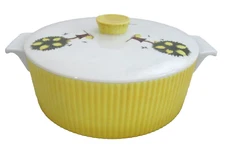 George Briard Yellow LEMON TREE 2.5 Quart Covered Casserole Dish