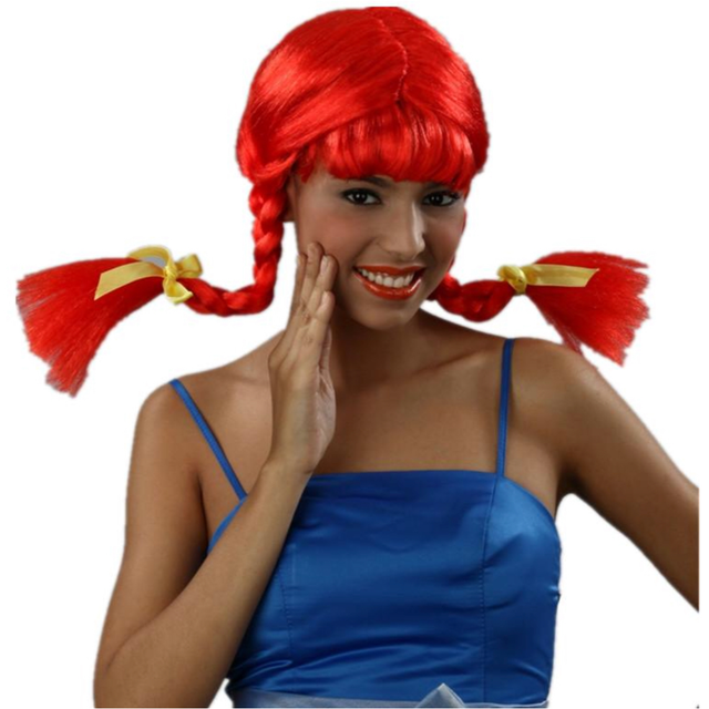 red doll wig