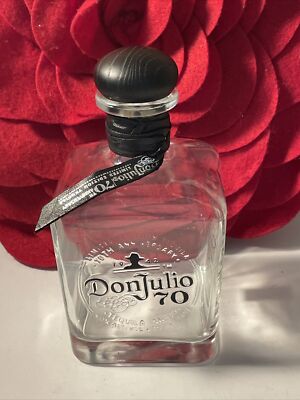 Don Julio 70th Anniversary Empty Cris Anejo Tequila Bottle 750 ml NO BOX 