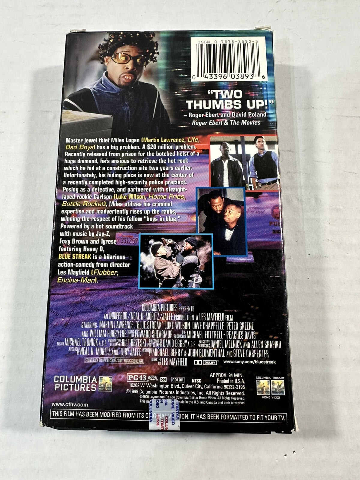 Blue Streak VHS Video Tape Martin Lawrence 43396038936 eBay