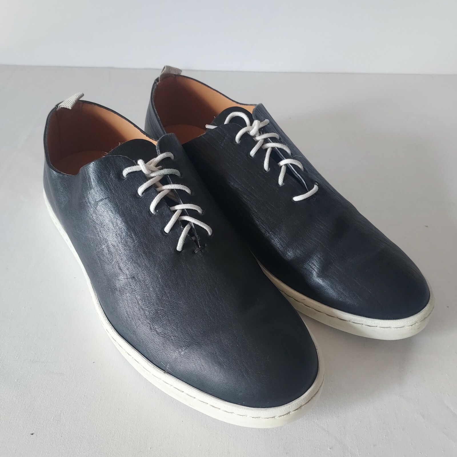 PANTOFOLA D’ORO Pantofola d'Oro Club Ho Scarpa Casual Pelle Pizzo Nero Uomo EU42 Made in Italy