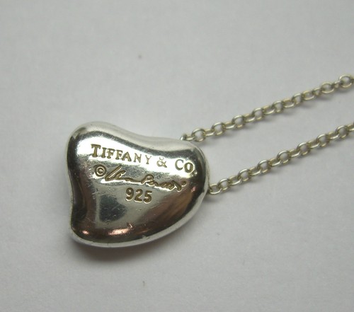 TIFFANY & CO ELSA PERETTI FULL HEART PENDANT NECKLACE STERLING SILVER 925 SMALL - Picture 9 of 12