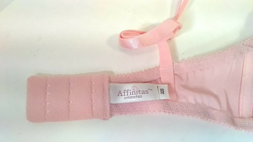 Affinitas bra Women's 32B pink padded underwire embroidery New with tags - 第 6/8 張圖片