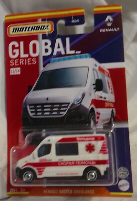 Renault Master Ambulance 1:64 Diecast Model from Global Series by Matchbox