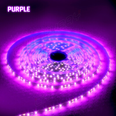 16 FT 12V 3528 UV Ultraviolet purple waterproof 300 Led Strip lamp PURPLE light