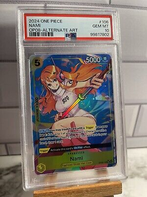 PSA 10 Nami OP08-106 SR ONE PIECE Card Alt Art Two Legends PSA 10 Nami OP08-106 SR ONE PIECE Card Alt Art Two Legends
