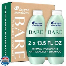 Head and Shoulders BARE Dandruff Shampoo Twin Pack, Soothing Hydration, Sulfa