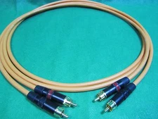 3 Ft Pair Canare L4E6S Orange Star Quad RCA to RCA HIFI Audio Cable.