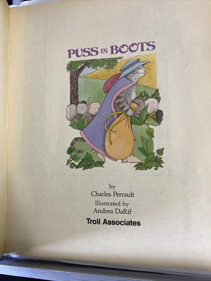 Puss n Boots Childrens Read Along Book & Cassette Troll - Image 4 of 4
