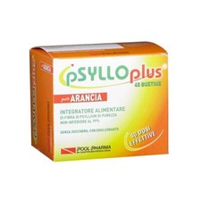 Pool Pharma Psyllo Plus Integratore Alimentare Arancia, 40 Bustine