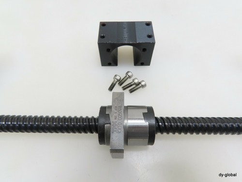 THK BNK1510+370L BK12+BF12 Ground Ball Screw W/ nut bracket CNC BSC-I-570=1C41 - Picture 5 of 12