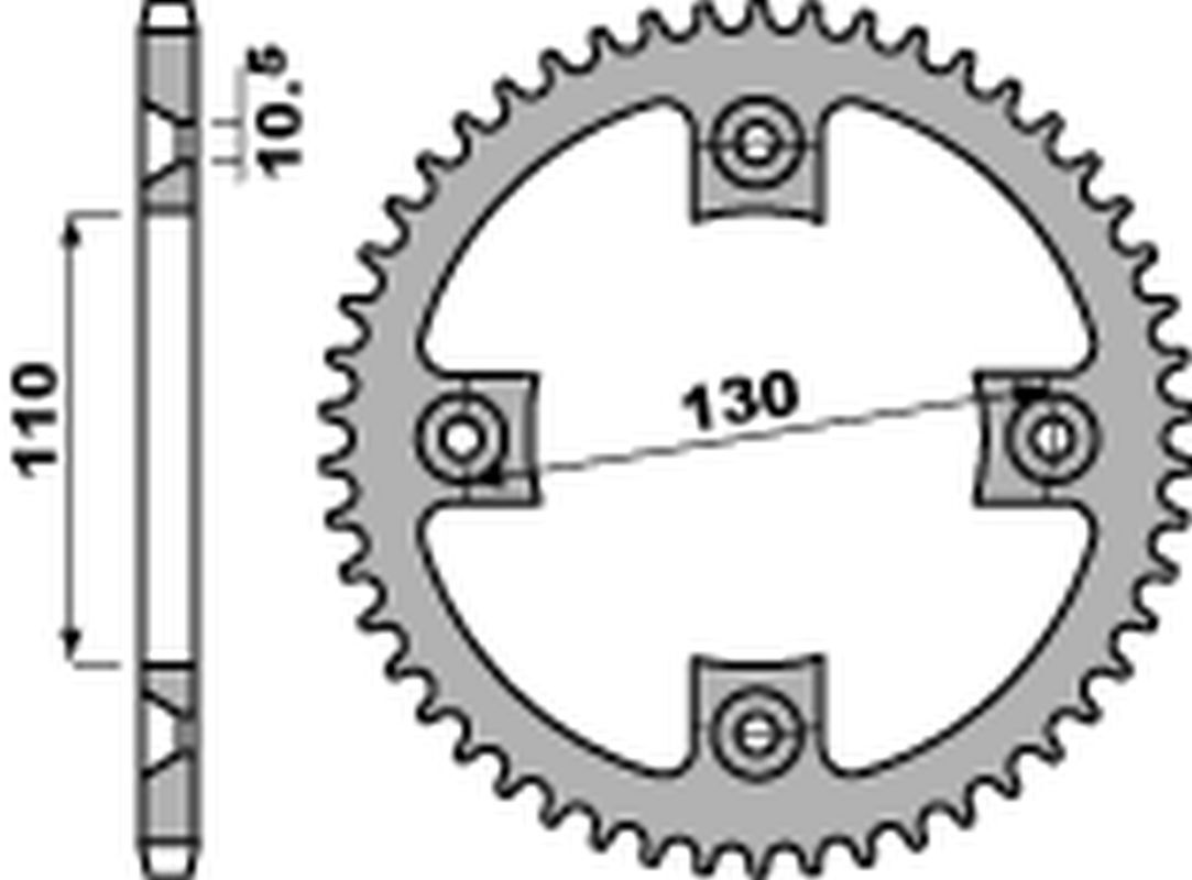 Pignon arrière de rechange pour restaurer la transmission du quad Honda TRX 300